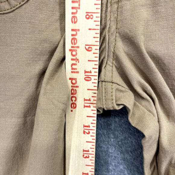 Flamingo Pants Womens Medium Tan Khaki Wide Leg Crop Mid Rise - Picture 9 of 16